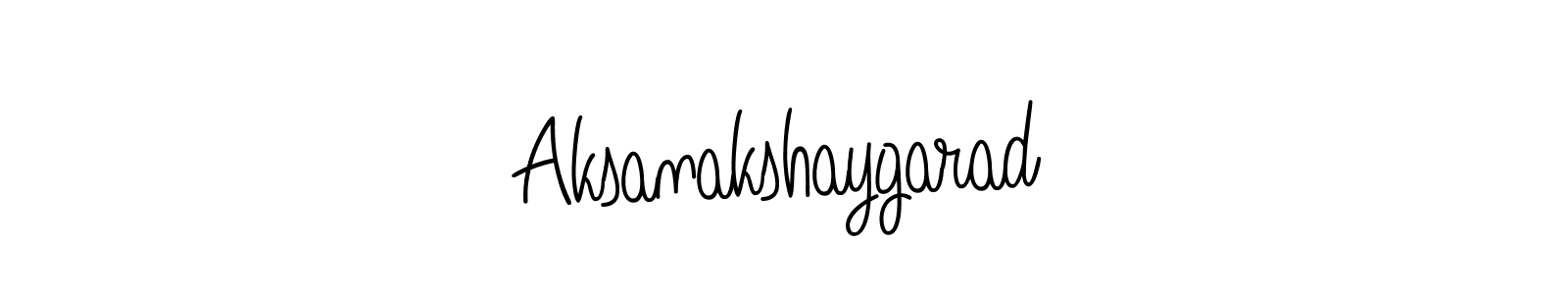 Use a signature maker to create a handwritten signature online. With this signature software, you can design (Angelique-Rose-font-FFP) your own signature for name Aksanakshaygarad. Aksanakshaygarad signature style 5 images and pictures png