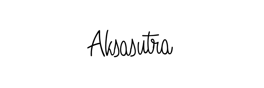 How to make Aksasutra name signature. Use Angelique-Rose-font-FFP style for creating short signs online. This is the latest handwritten sign. Aksasutra signature style 5 images and pictures png