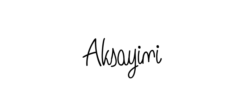 Aksayini stylish signature style. Best Handwritten Sign (Angelique-Rose-font-FFP) for my name. Handwritten Signature Collection Ideas for my name Aksayini. Aksayini signature style 5 images and pictures png