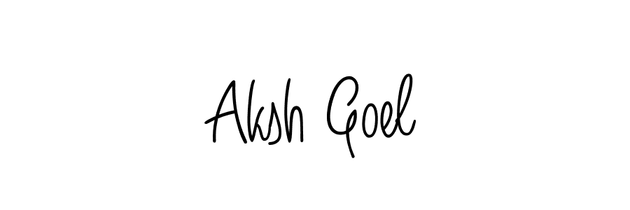 Aksh Goel stylish signature style. Best Handwritten Sign (Angelique-Rose-font-FFP) for my name. Handwritten Signature Collection Ideas for my name Aksh Goel. Aksh Goel signature style 5 images and pictures png