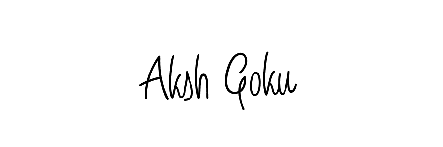 Best and Professional Signature Style for Aksh Goku. Angelique-Rose-font-FFP Best Signature Style Collection. Aksh Goku signature style 5 images and pictures png