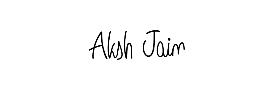 Make a beautiful signature design for name Aksh Jain. With this signature (Angelique-Rose-font-FFP) style, you can create a handwritten signature for free. Aksh Jain signature style 5 images and pictures png