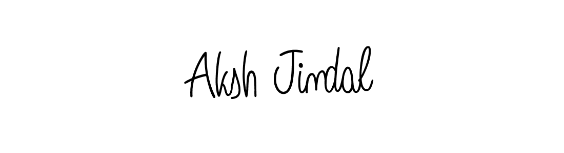 You should practise on your own different ways (Angelique-Rose-font-FFP) to write your name (Aksh Jindal) in signature. don't let someone else do it for you. Aksh Jindal signature style 5 images and pictures png
