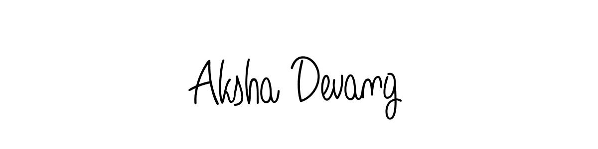 Design your own signature with our free online signature maker. With this signature software, you can create a handwritten (Angelique-Rose-font-FFP) signature for name Aksha Devang. Aksha Devang signature style 5 images and pictures png