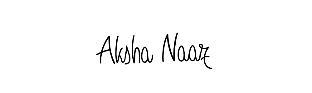 How to make Aksha Naaz name signature. Use Angelique-Rose-font-FFP style for creating short signs online. This is the latest handwritten sign. Aksha Naaz signature style 5 images and pictures png