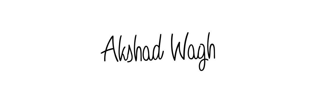 Make a beautiful signature design for name Akshad Wagh. With this signature (Angelique-Rose-font-FFP) style, you can create a handwritten signature for free. Akshad Wagh signature style 5 images and pictures png