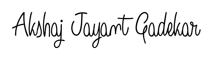 A sleek calligraphic signature for name Akshaj Jayant Gadekar utilizing Angelique-Rose-font-FFP styling. Great for adding personal signatures to photos and art. Akshaj Jayant Gadekar signature style 5 images and pictures png