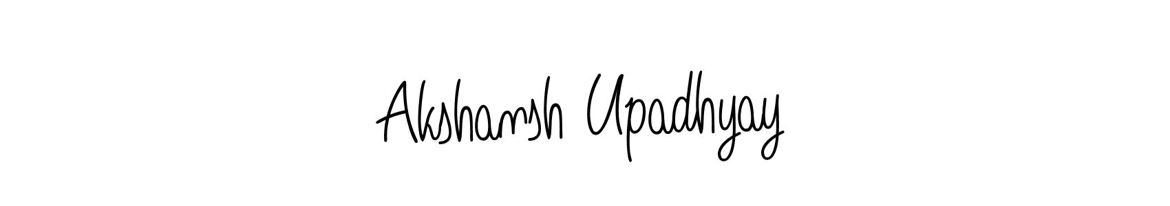 Make a beautiful signature design for name Akshansh Upadhyay. With this signature (Angelique-Rose-font-FFP) style, you can create a handwritten signature for free. Akshansh Upadhyay signature style 5 images and pictures png