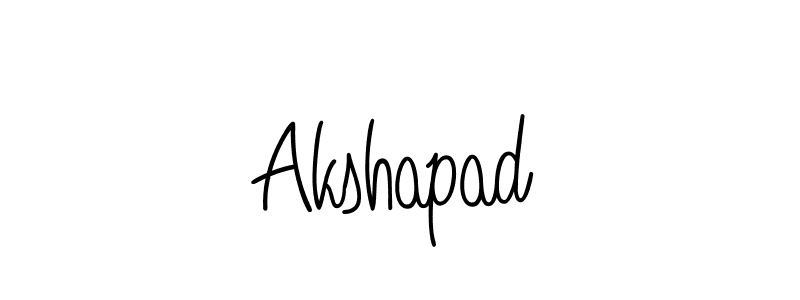 Make a beautiful signature design for name Akshapad. With this signature (Angelique-Rose-font-FFP) style, you can create a handwritten signature for free. Akshapad signature style 5 images and pictures png