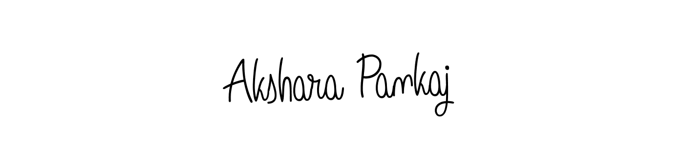 Akshara Pankaj stylish signature style. Best Handwritten Sign (Angelique-Rose-font-FFP) for my name. Handwritten Signature Collection Ideas for my name Akshara Pankaj. Akshara Pankaj signature style 5 images and pictures png