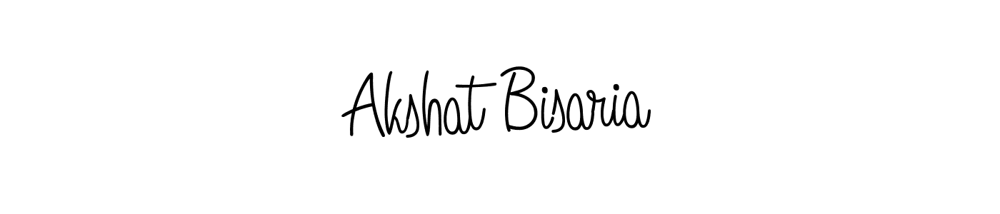 You should practise on your own different ways (Angelique-Rose-font-FFP) to write your name (Akshat Bisaria) in signature. don't let someone else do it for you. Akshat Bisaria signature style 5 images and pictures png