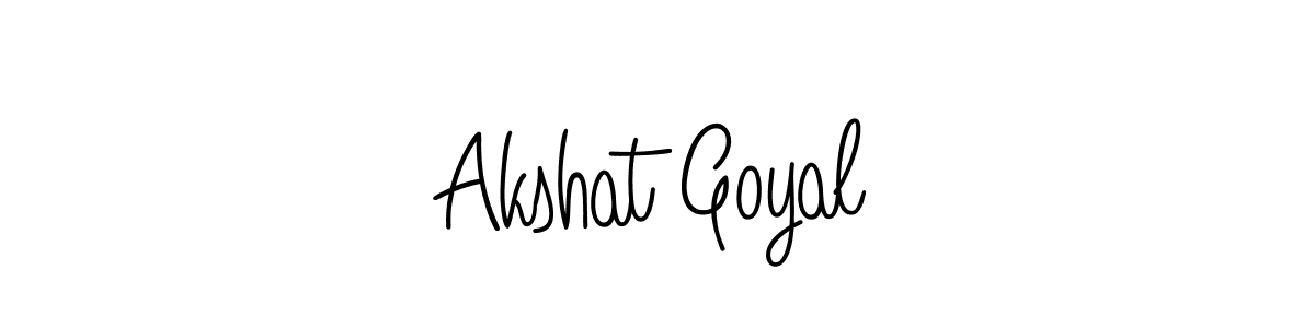 The best way (Angelique-Rose-font-FFP) to make a short signature is to pick only two or three words in your name. The name Akshat Goyal include a total of six letters. For converting this name. Akshat Goyal signature style 5 images and pictures png