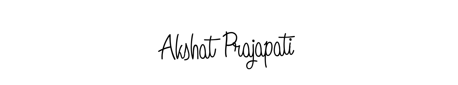 Use a signature maker to create a handwritten signature online. With this signature software, you can design (Angelique-Rose-font-FFP) your own signature for name Akshat Prajapati. Akshat Prajapati signature style 5 images and pictures png