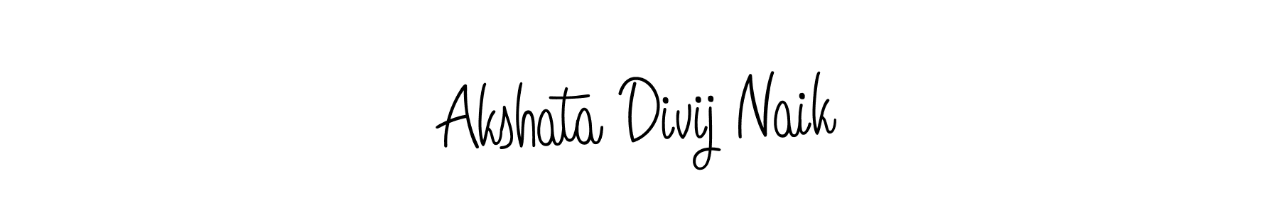 Make a beautiful signature design for name Akshata Divij Naik. With this signature (Angelique-Rose-font-FFP) style, you can create a handwritten signature for free. Akshata Divij Naik signature style 5 images and pictures png