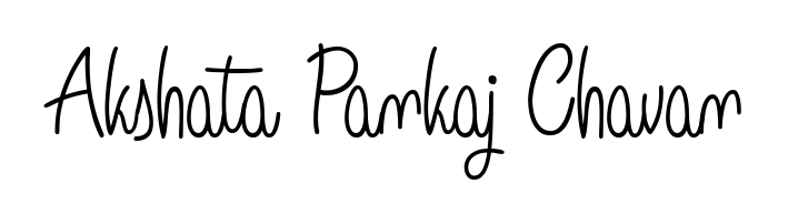 Looking for an artistic signature for Akshata Pankaj Chavan? The Angelique-Rose-font-FFP calligraphy style gives a sophisticated flow suitable for business cards and emails. Akshata Pankaj Chavan signature style 5 images and pictures png