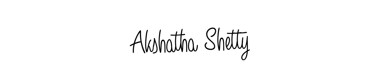 Design your own signature with our free online signature maker. With this signature software, you can create a handwritten (Angelique-Rose-font-FFP) signature for name Akshatha Shetty. Akshatha Shetty signature style 5 images and pictures png