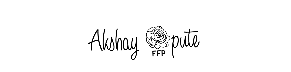 Use a signature maker to create a handwritten signature online. With this signature software, you can design (Angelique-Rose-font-FFP) your own signature for name Akshay 7pute. Akshay 7pute signature style 5 images and pictures png