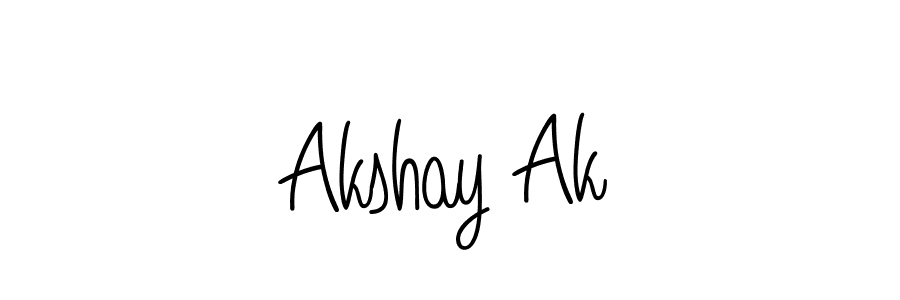 The best way (Angelique-Rose-font-FFP) to make a short signature is to pick only two or three words in your name. The name Akshay Ak include a total of six letters. For converting this name. Akshay Ak signature style 5 images and pictures png