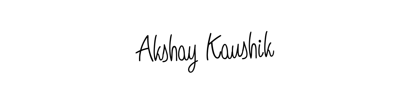 Also we have Akshay Kaushik name is the best signature style. Create professional handwritten signature collection using Angelique-Rose-font-FFP autograph style. Akshay Kaushik signature style 5 images and pictures png