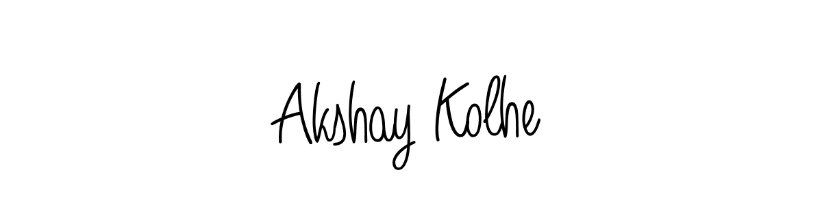 Make a beautiful signature design for name Akshay Kolhe. With this signature (Angelique-Rose-font-FFP) style, you can create a handwritten signature for free. Akshay Kolhe signature style 5 images and pictures png