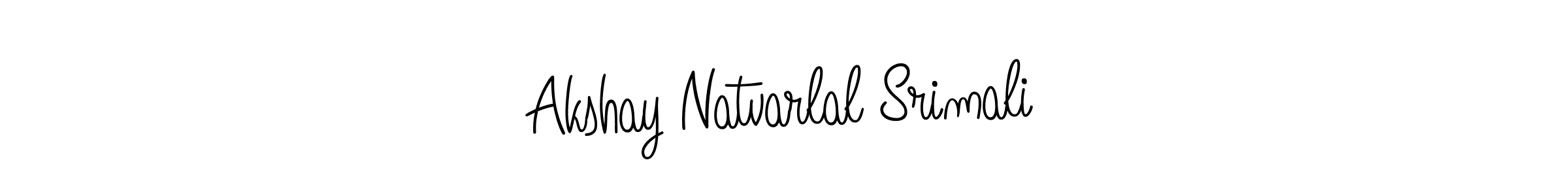 How to make Akshay Natvarlal Srimali name signature. Use Angelique-Rose-font-FFP style for creating short signs online. This is the latest handwritten sign. Akshay Natvarlal Srimali signature style 5 images and pictures png