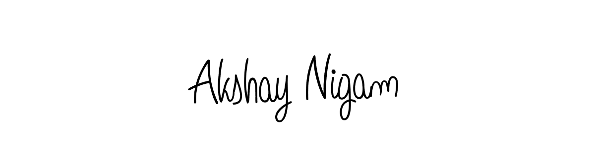 Design your own signature with our free online signature maker. With this signature software, you can create a handwritten (Angelique-Rose-font-FFP) signature for name Akshay Nigam. Akshay Nigam signature style 5 images and pictures png