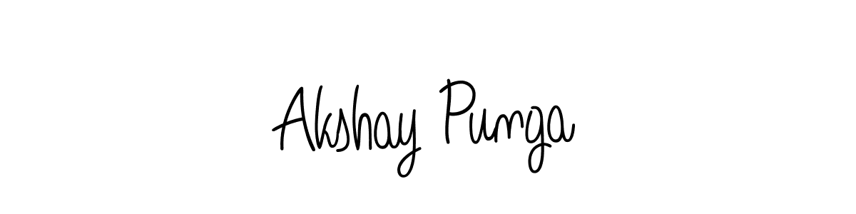 Also we have Akshay Punga name is the best signature style. Create professional handwritten signature collection using Angelique-Rose-font-FFP autograph style. Akshay Punga signature style 5 images and pictures png