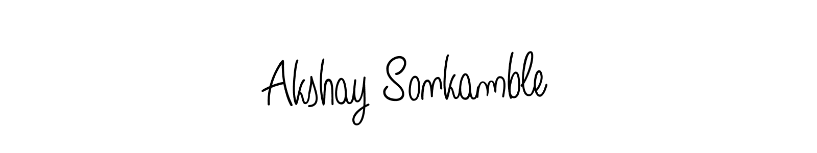 Create a beautiful signature design for name Akshay Sonkamble. With this signature (Angelique-Rose-font-FFP) fonts, you can make a handwritten signature for free. Akshay Sonkamble signature style 5 images and pictures png