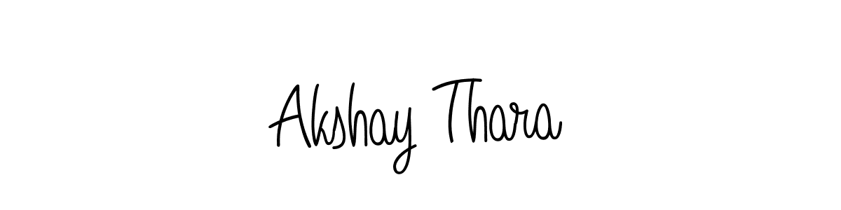Use a signature maker to create a handwritten signature online. With this signature software, you can design (Angelique-Rose-font-FFP) your own signature for name Akshay Thara. Akshay Thara signature style 5 images and pictures png