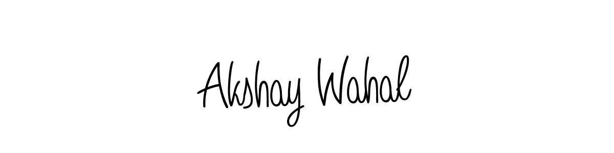 Design your own signature with our free online signature maker. With this signature software, you can create a handwritten (Angelique-Rose-font-FFP) signature for name Akshay Wahal. Akshay Wahal signature style 5 images and pictures png
