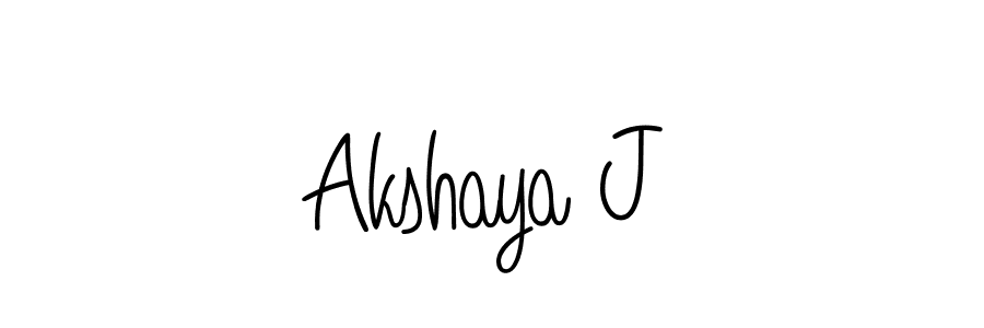 Akshaya J stylish signature style. Best Handwritten Sign (Angelique-Rose-font-FFP) for my name. Handwritten Signature Collection Ideas for my name Akshaya J. Akshaya J signature style 5 images and pictures png