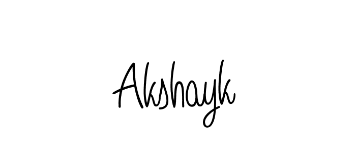 Also we have Akshayk name is the best signature style. Create professional handwritten signature collection using Angelique-Rose-font-FFP autograph style. Akshayk signature style 5 images and pictures png