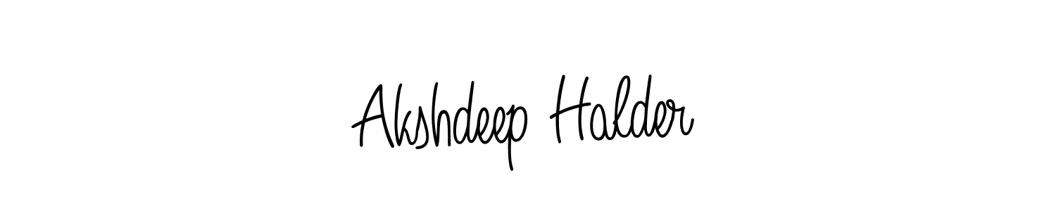 The best way (Angelique-Rose-font-FFP) to make a short signature is to pick only two or three words in your name. The name Akshdeep Halder include a total of six letters. For converting this name. Akshdeep Halder signature style 5 images and pictures png