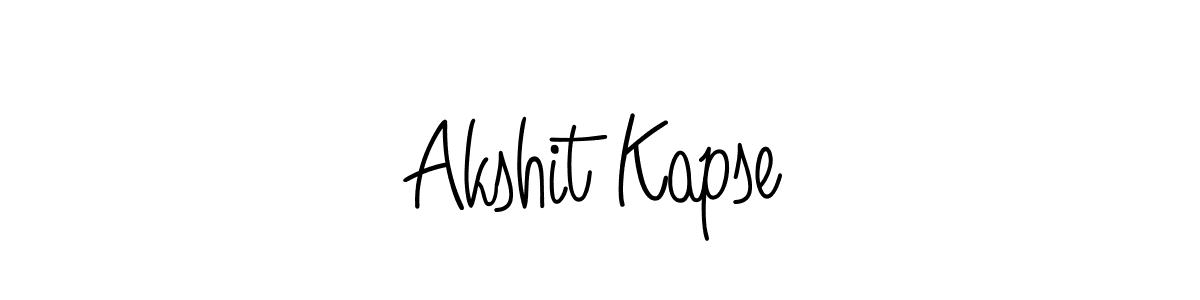 The best way (Angelique-Rose-font-FFP) to make a short signature is to pick only two or three words in your name. The name Akshit Kapse include a total of six letters. For converting this name. Akshit Kapse signature style 5 images and pictures png