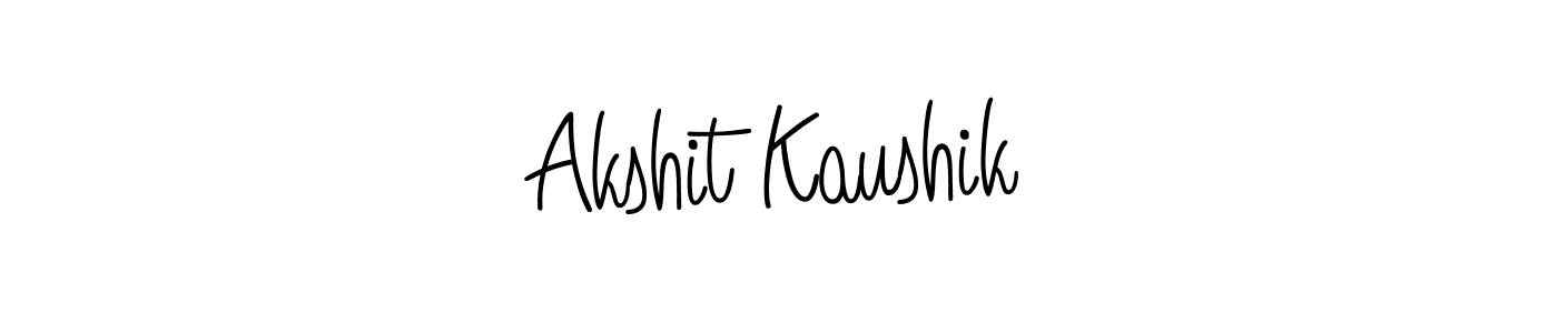 Also we have Akshit Kaushik name is the best signature style. Create professional handwritten signature collection using Angelique-Rose-font-FFP autograph style. Akshit Kaushik signature style 5 images and pictures png