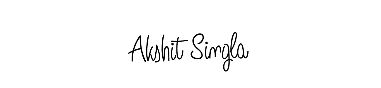 How to make Akshit Singla name signature. Use Angelique-Rose-font-FFP style for creating short signs online. This is the latest handwritten sign. Akshit Singla signature style 5 images and pictures png