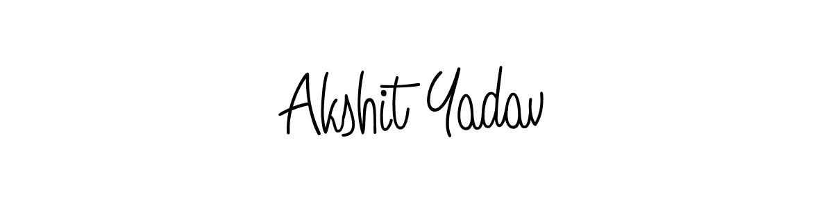 You should practise on your own different ways (Angelique-Rose-font-FFP) to write your name (Akshit Yadav) in signature. don't let someone else do it for you. Akshit Yadav signature style 5 images and pictures png