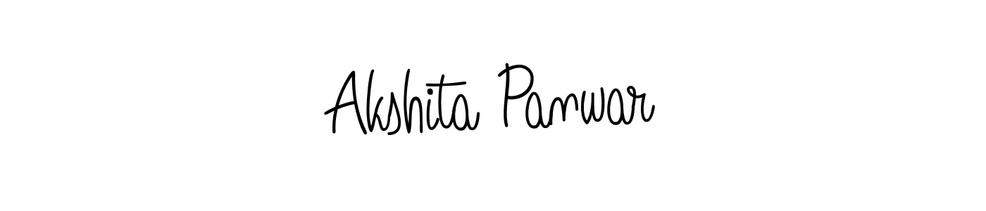 Use a signature maker to create a handwritten signature online. With this signature software, you can design (Angelique-Rose-font-FFP) your own signature for name Akshita Panwar. Akshita Panwar signature style 5 images and pictures png