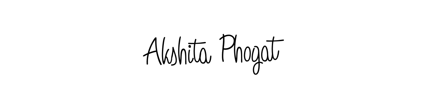 How to make Akshita Phogat name signature. Use Angelique-Rose-font-FFP style for creating short signs online. This is the latest handwritten sign. Akshita Phogat signature style 5 images and pictures png