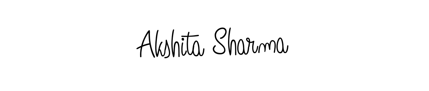 Make a beautiful signature design for name Akshita Sharma. With this signature (Angelique-Rose-font-FFP) style, you can create a handwritten signature for free. Akshita Sharma signature style 5 images and pictures png