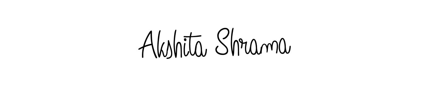 Use a signature maker to create a handwritten signature online. With this signature software, you can design (Angelique-Rose-font-FFP) your own signature for name Akshita Shrama. Akshita Shrama signature style 5 images and pictures png