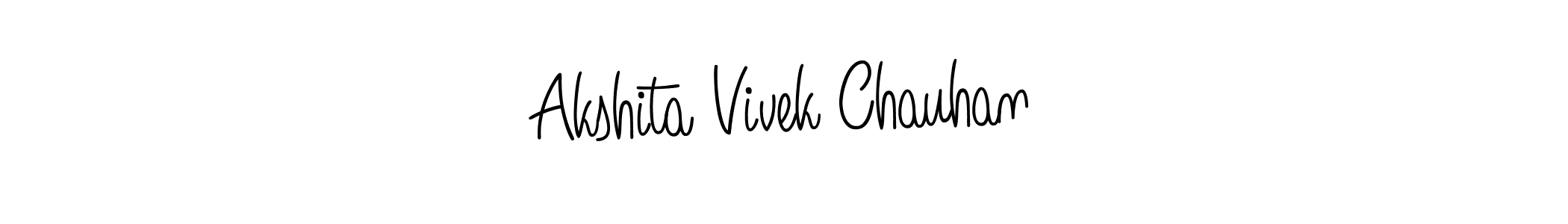 Make a beautiful signature design for name Akshita Vivek Chauhan. With this signature (Angelique-Rose-font-FFP) style, you can create a handwritten signature for free. Akshita Vivek Chauhan signature style 5 images and pictures png
