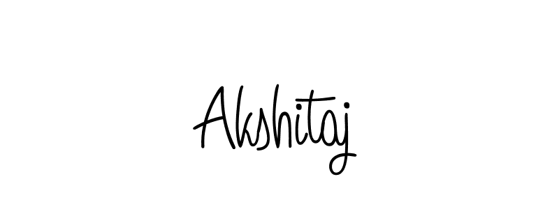 Use a signature maker to create a handwritten signature online. With this signature software, you can design (Angelique-Rose-font-FFP) your own signature for name Akshitaj. Akshitaj signature style 5 images and pictures png