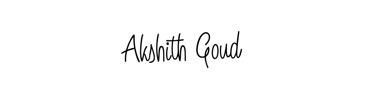 Akshith Goud stylish signature style. Best Handwritten Sign (Angelique-Rose-font-FFP) for my name. Handwritten Signature Collection Ideas for my name Akshith Goud. Akshith Goud signature style 5 images and pictures png