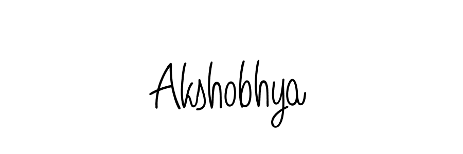 Make a beautiful signature design for name Akshobhya. With this signature (Angelique-Rose-font-FFP) style, you can create a handwritten signature for free. Akshobhya signature style 5 images and pictures png