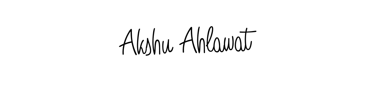 Use a signature maker to create a handwritten signature online. With this signature software, you can design (Angelique-Rose-font-FFP) your own signature for name Akshu Ahlawat. Akshu Ahlawat signature style 5 images and pictures png