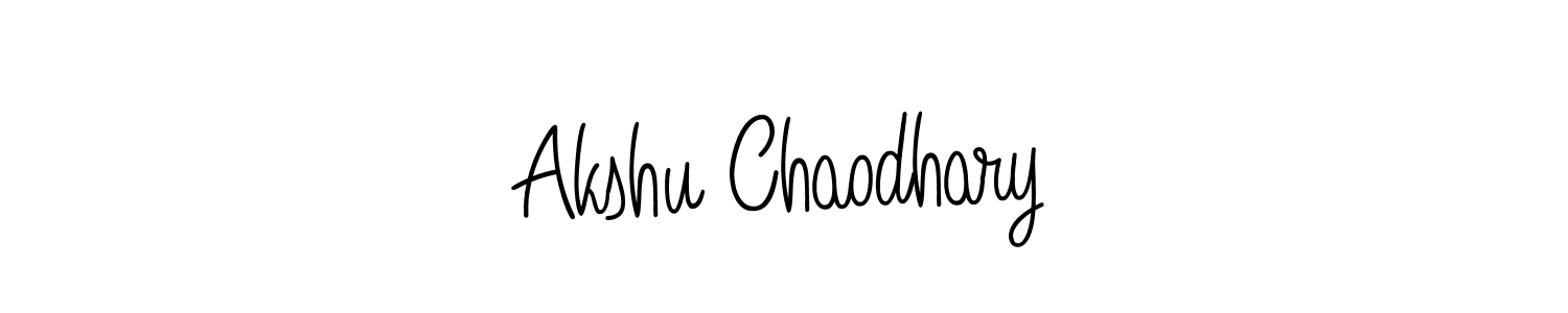 The best way (Angelique-Rose-font-FFP) to make a short signature is to pick only two or three words in your name. The name Akshu Chaodhary include a total of six letters. For converting this name. Akshu Chaodhary signature style 5 images and pictures png