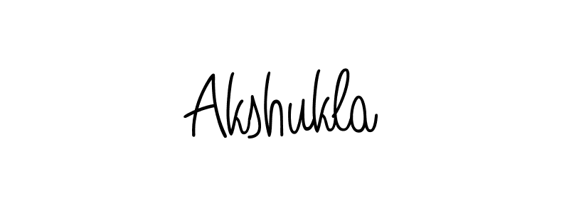Make a beautiful signature design for name Akshukla. With this signature (Angelique-Rose-font-FFP) style, you can create a handwritten signature for free. Akshukla signature style 5 images and pictures png