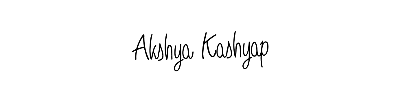 Make a beautiful signature design for name Akshya Kashyap. With this signature (Angelique-Rose-font-FFP) style, you can create a handwritten signature for free. Akshya Kashyap signature style 5 images and pictures png