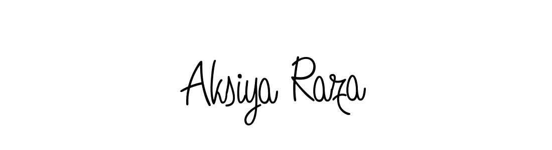 You should practise on your own different ways (Angelique-Rose-font-FFP) to write your name (Aksiya Raza) in signature. don't let someone else do it for you. Aksiya Raza signature style 5 images and pictures png